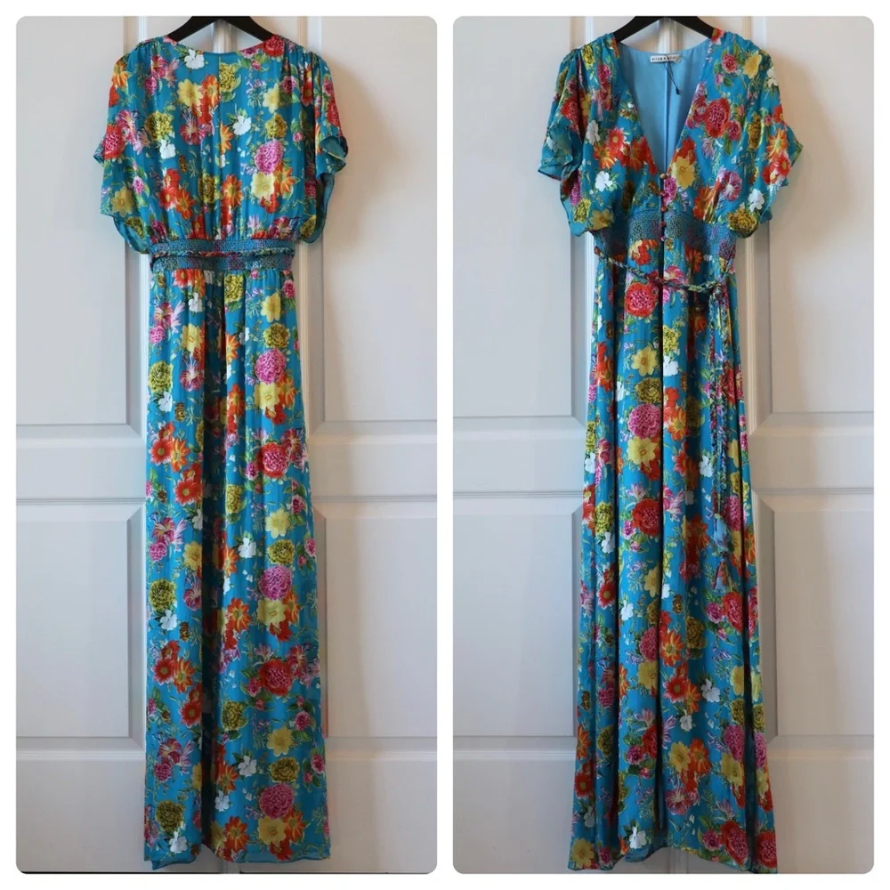 ALICE + OLIVIA Davida Caftan Maxi Dress